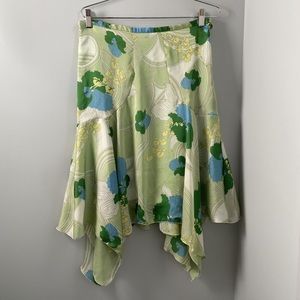 Ruffled & Silky Sea Floral Midi Dress